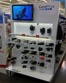 중국 금속 POP 소매 거래는 LCD를 가진 자유로운 서 있는 주문 소매 전시를 표시합니다 협력 업체