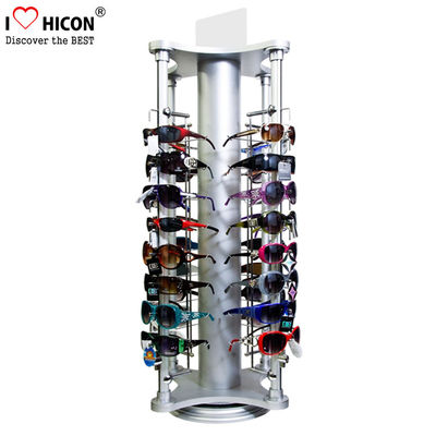 중국 싱크대 색안경 소매점 4 방법 금속 안경알 진열대 자전 협력 업체
