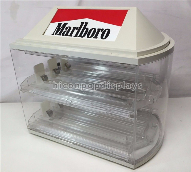포도 수확 아크릴 Marlboro 담배 진열장 투명한 닦은 2 - 층을 이루는