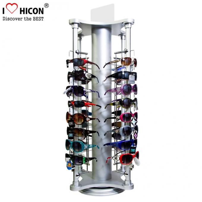 싱크대 색안경 소매점 4 방법 금속 안경알 진열대 자전